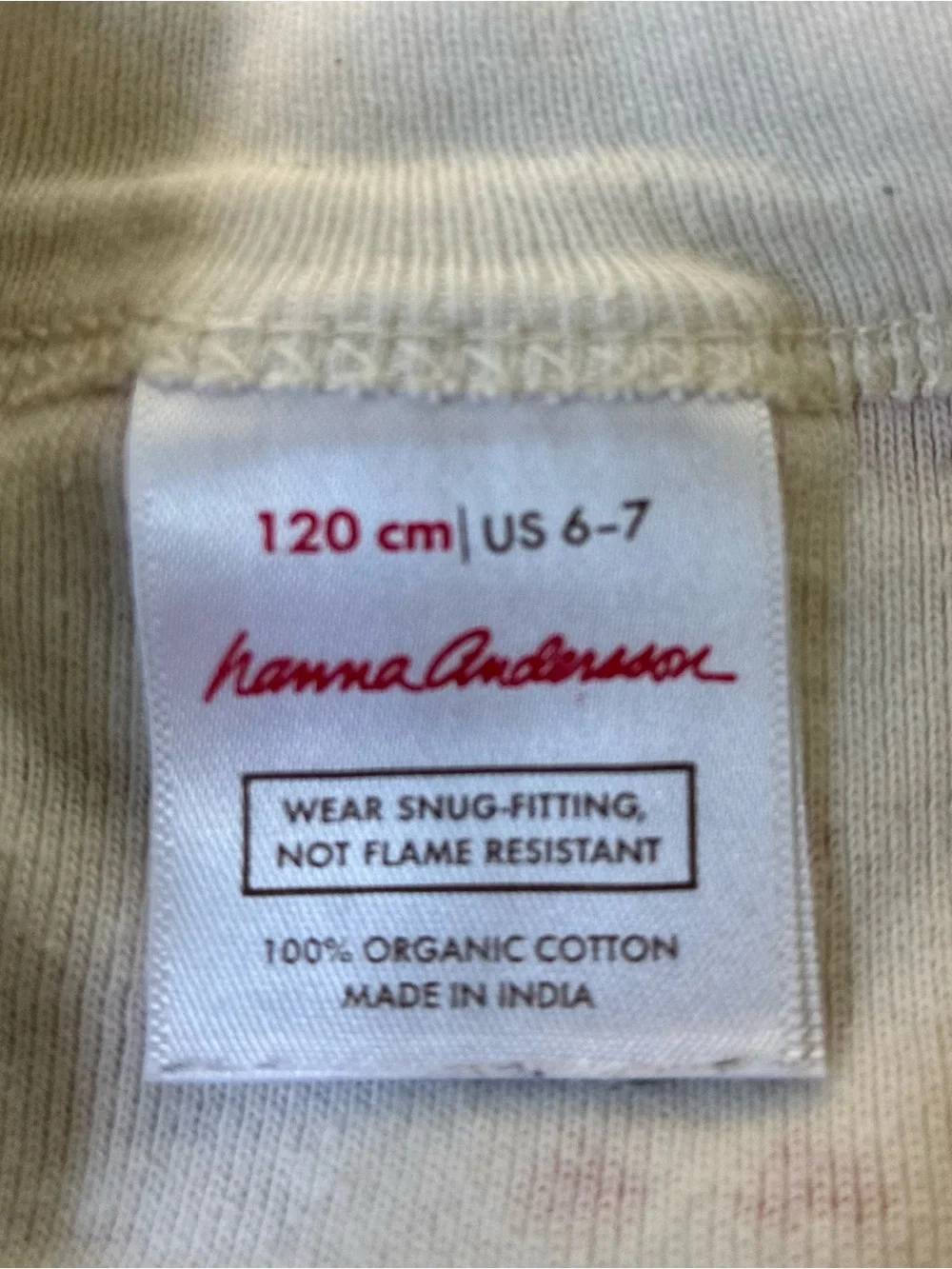 Hanna Andersson Christmas Baking Pajamas (Cream/Red) Size 6-7